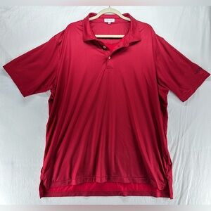 Peter Millar Summer Comfort Red Golf Polo Shirt Mens Size XXL Performance